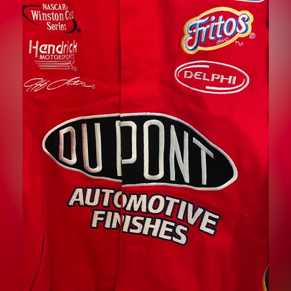 Nascar NWT Jeff Gordon Vintage DuPont Racing Flames Jacket by JH Designs-Size XL - Picture 3 of 14
